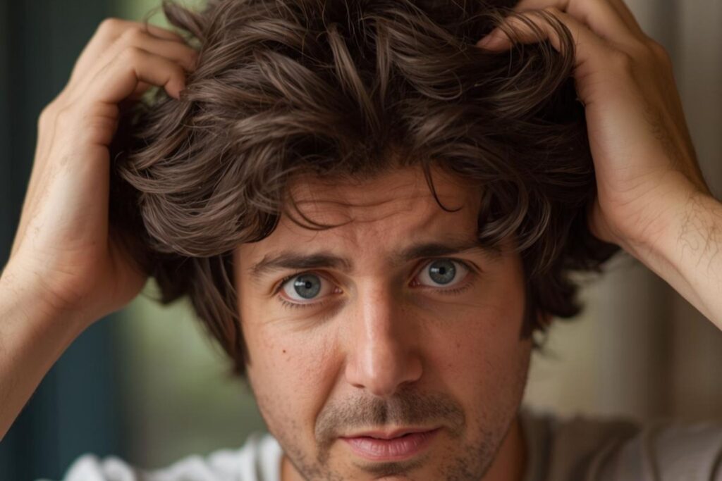 first time wearing a toupee